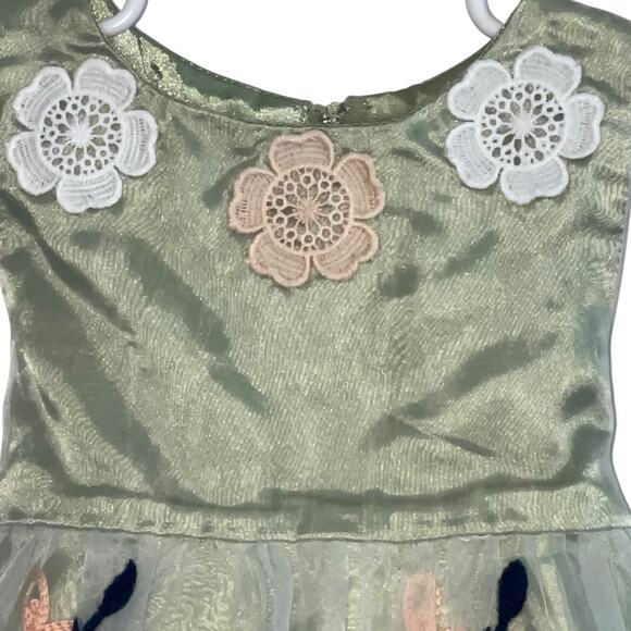 Taty by Tatyana Girl S (2/3) Dress Embroidered Floral Formal Special Occasion - Picture 7 of 8